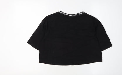 The Couture Club Unisex Black T-Shirt S 3/4 Sleeve