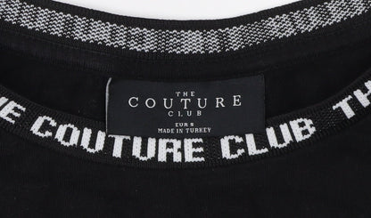The Couture Club Unisex Black T-Shirt S 3/4 Sleeve