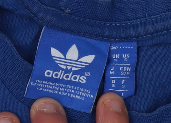 Adidas Men's Blue Medium Colourblock T-Shirt