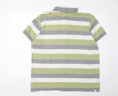 St George by Duffer XL Men's Striped Polo Shirt