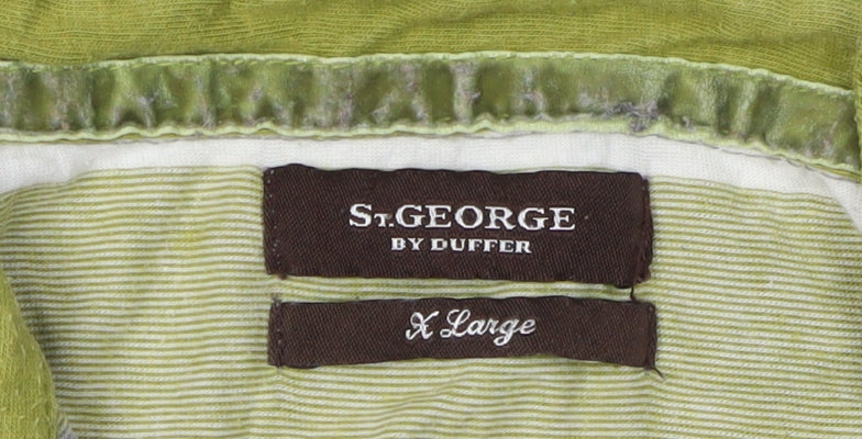 St George by Duffer XL Men's Striped Polo Shirt