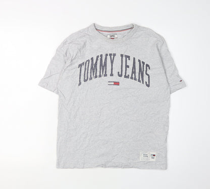 Tommy Jeans Men's Grey XS T-Shirt Short Sleeve Cotton