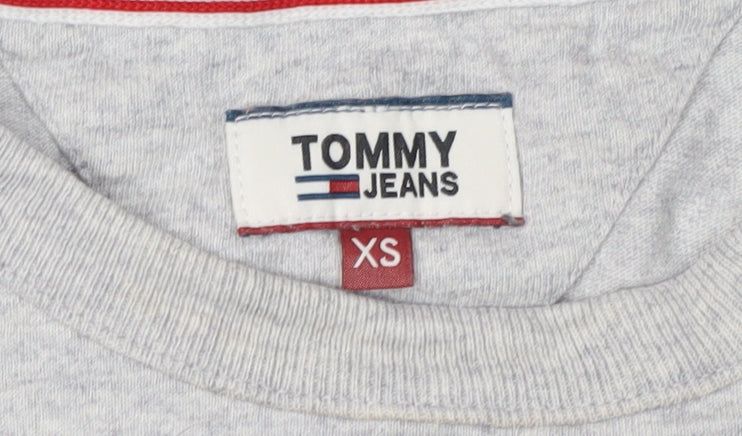 Tommy Jeans Men's Grey XS T-Shirt Short Sleeve Cotton