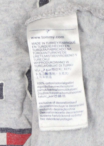 Tommy Jeans Men's Grey XS T-Shirt Short Sleeve Cotton