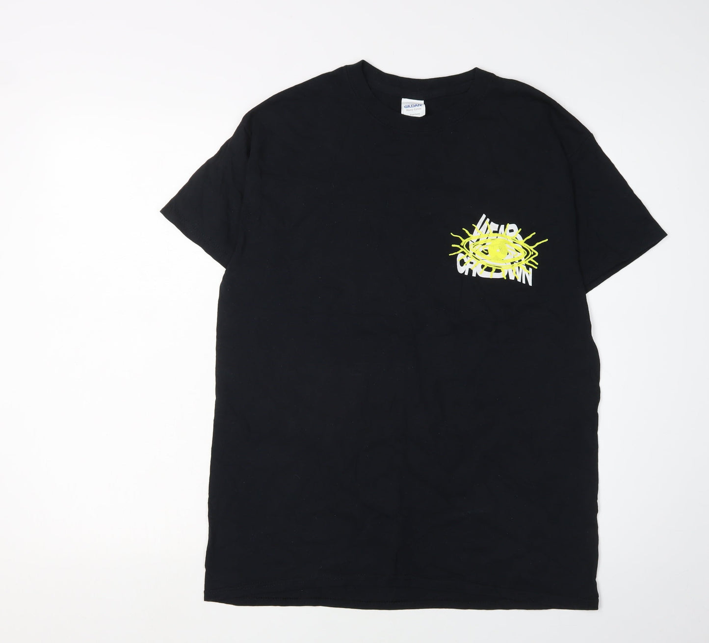 Mens UK Size M Gildan Black  T-Shirt