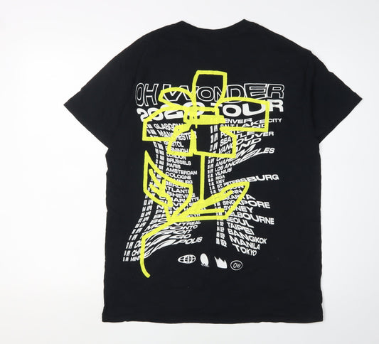 Mens UK Size M Gildan Black  T-Shirt