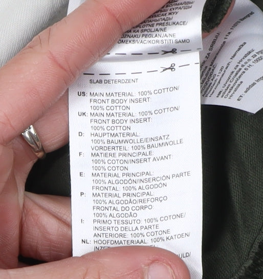 Adidas Men's Green Colourblock T-Shirt, Size L