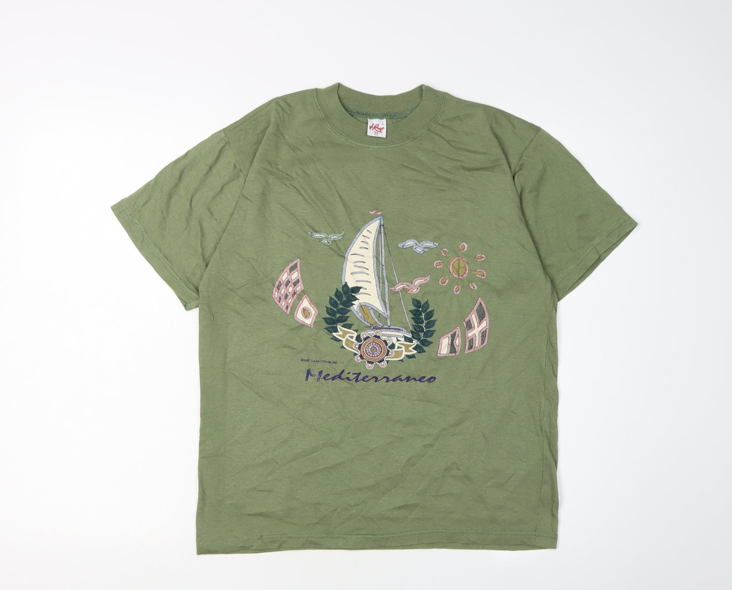 HRicci Green Women's Medium Nautical T-Shirt