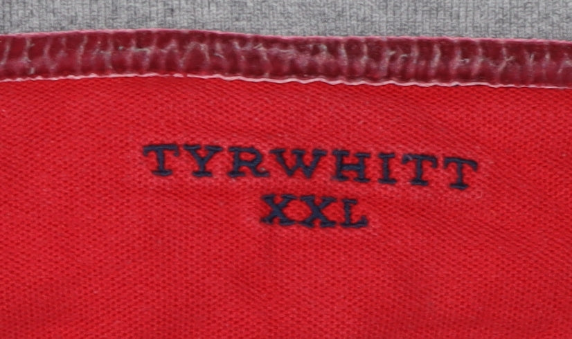 Tyrwhitt Men's Multicoloured Striped Polo XXL