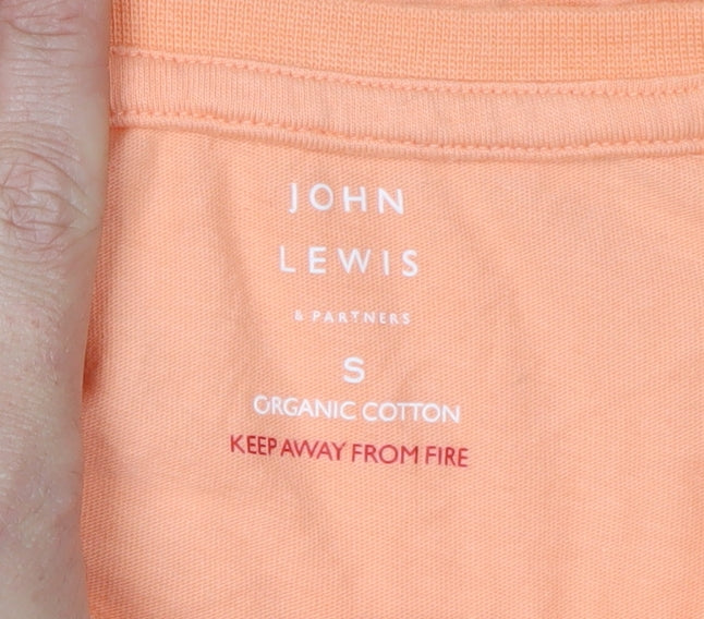 John Lewis Men's Orange Cotton Crew Neck T-Shirt