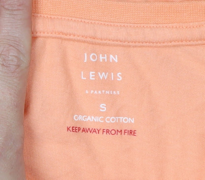 John Lewis Men's Orange Cotton Crew Neck T-Shirt