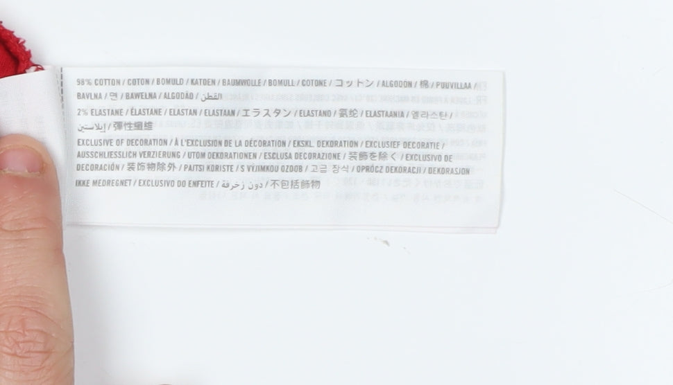 Hollister Men's Red Polo M Athletic Fit Short Sleeve