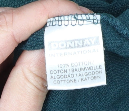 Donnay Men's Green Polo Shirt L Casual Cotton Logo
