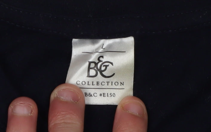 B&C Collection Men's Black L Bicycle Graphic T-Shirt