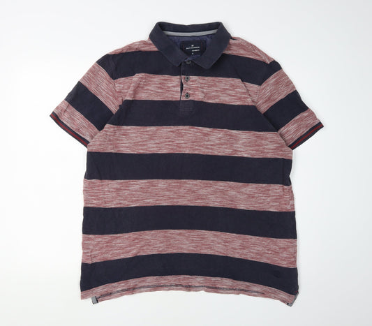 Marks and Spencer Men's XL Multicolour Striped Polo
