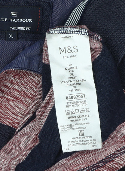 Marks and Spencer Men's XL Multicolour Striped Polo