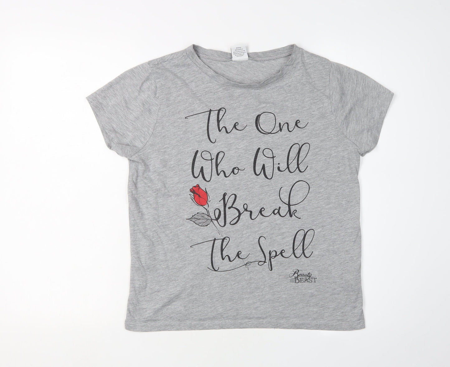 Unisex Adults UK Size 12 Disney Grey Basic T-Shirt