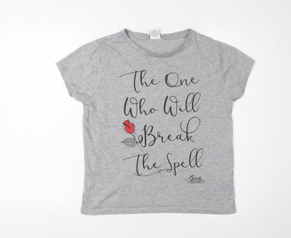 Unisex Adults UK Size 12 Disney Grey Basic T-Shirt