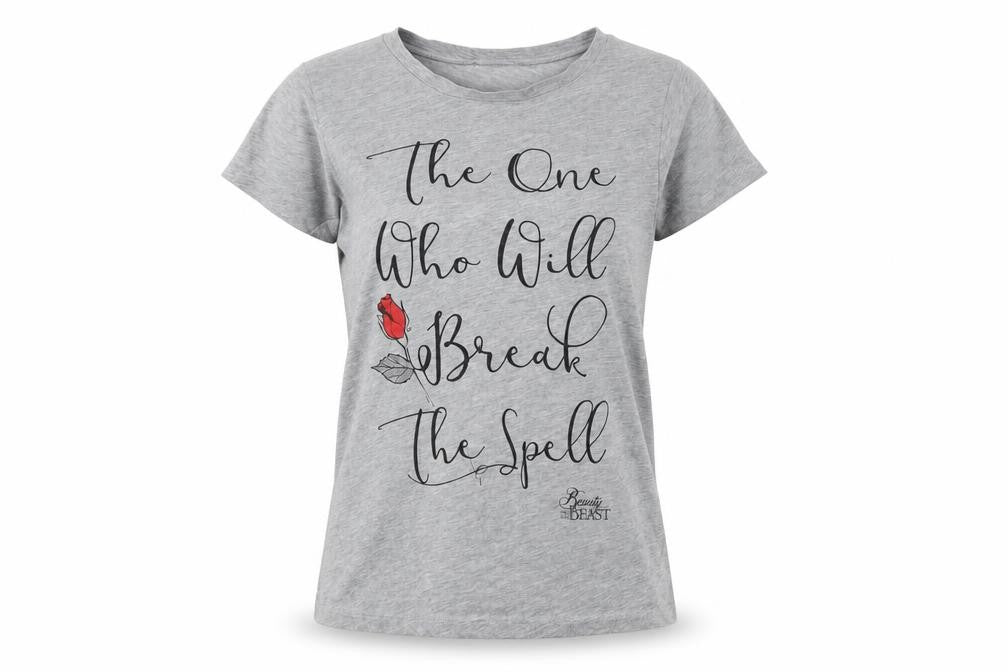 Front view of Disney Grey Beauty and the Beast T-Shirt, size 12