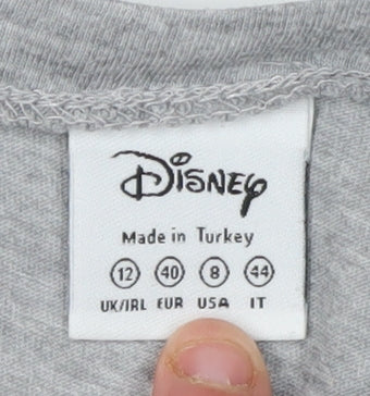 Unisex Adults UK Size 12 Disney Grey Basic T-Shirt