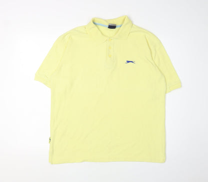 Slazenger Men's Yellow Medium Polo Short Sleeve