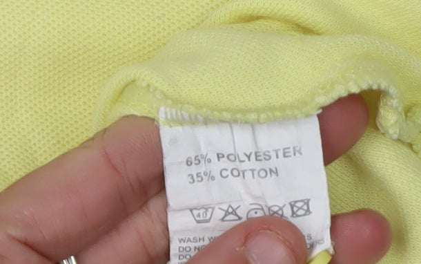 Slazenger Men's Yellow Medium Polo Short Sleeve