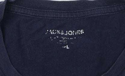 Mens UK Size L JACK & JONES Blue  T-Shirt