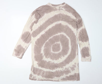 Daisy Street Women's Brown Tie Dye T-Shirt Dress 8