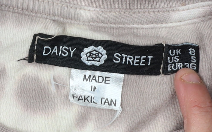 Daisy Street Women's Brown Tie Dye T-Shirt Dress 8