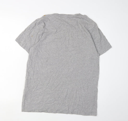 Levi's Men's Grey Cotton T-Shirt Size L Logo Design