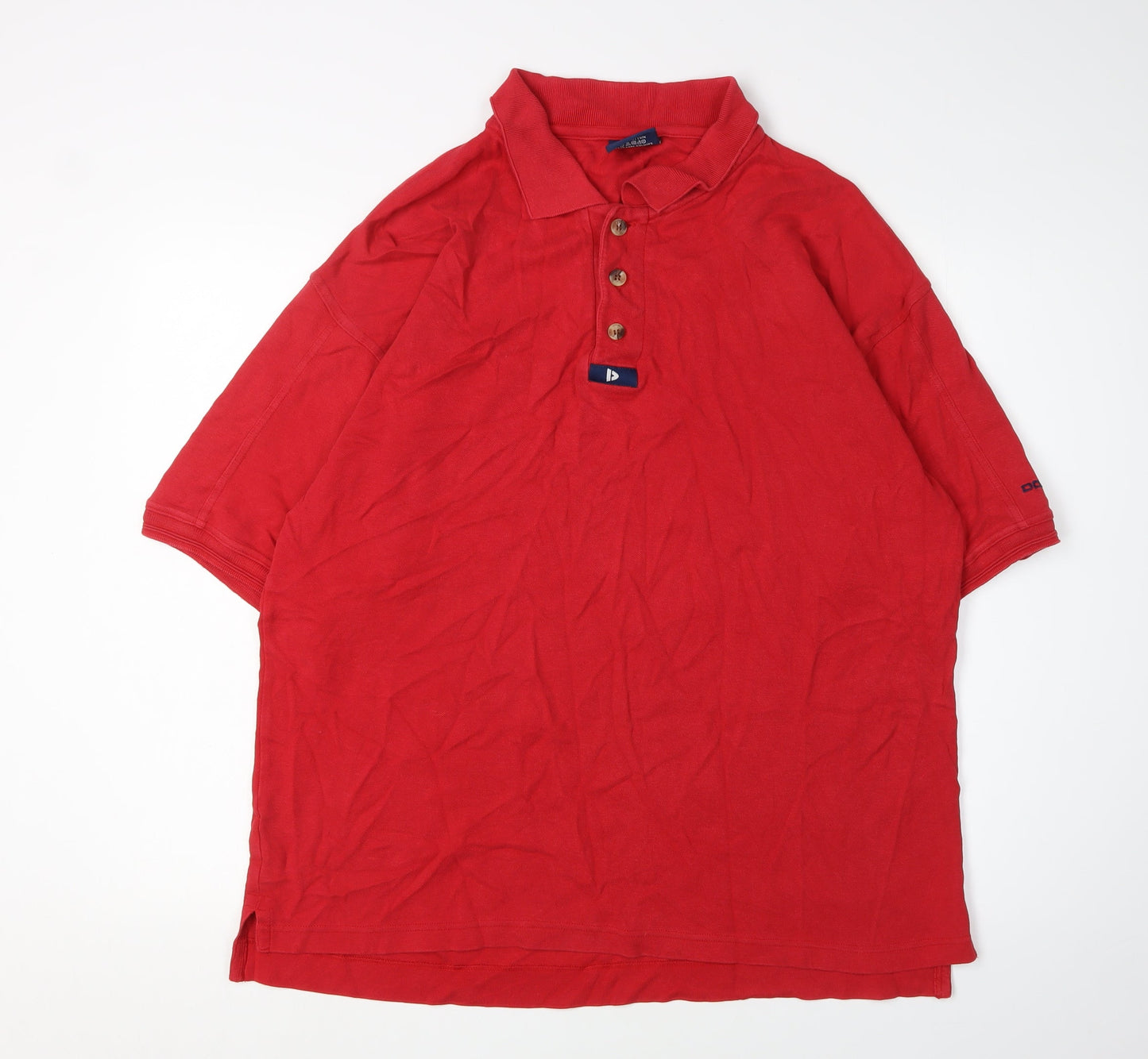 Donnay Men's Red Large Short Sleeve Polo Shirt