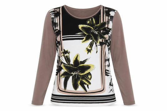 Womens UK Size 10 Chianti Multicoloured Basic T-Shirt