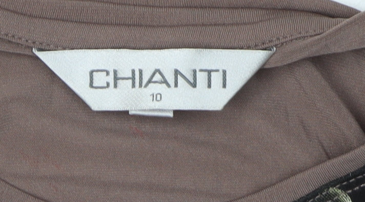 Womens UK Size 10 Chianti Multicoloured Basic T-Shirt