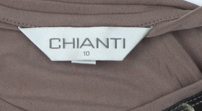 Womens UK Size 10 Chianti Multicoloured Basic T-Shirt
