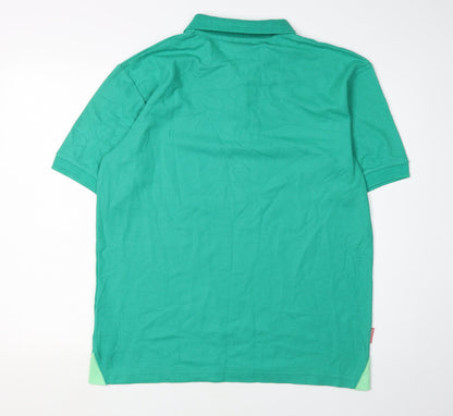 Slazenger Mens Green Polo Shirt L Regular Fit