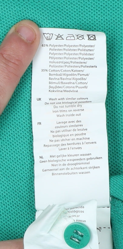 Slazenger Mens Green Polo Shirt L Regular Fit