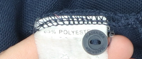 Slazenger Blue Men's Polo Shirt M Solid Casual