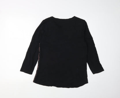 Womens UK Size M J.CREW Black Basic Blouse