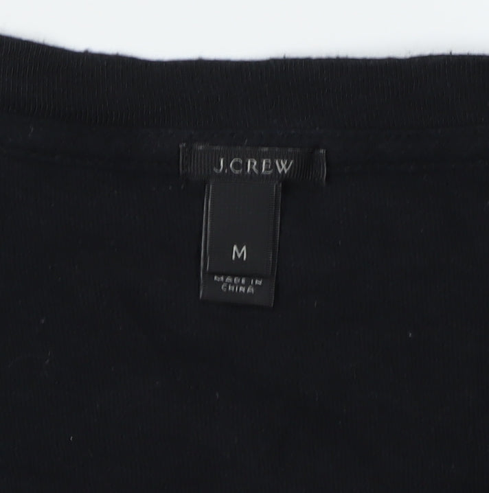 Womens UK Size M J.CREW Black Basic Blouse