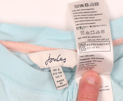Womens UK Size 6 Joules Blue Basic T-Shirt