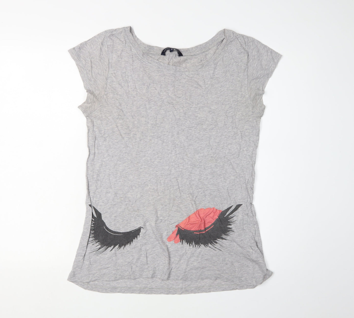Womens UK Size S French Connection Grey Basic T-Shirt