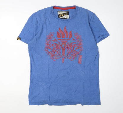 Superdry Men's Blue Graphic Print T-Shirt L