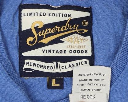 Superdry Men's Blue Graphic Print T-Shirt L