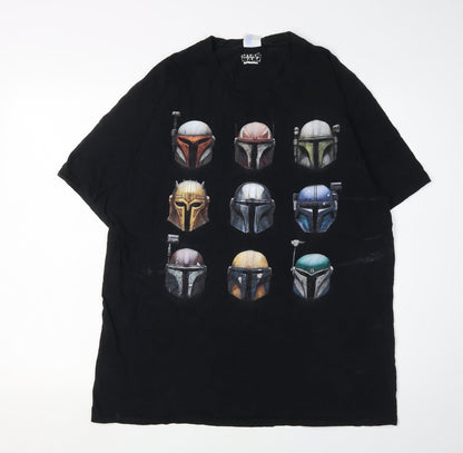 Star Wars Men's Black L T-Shirt, Cotton Graphic Print