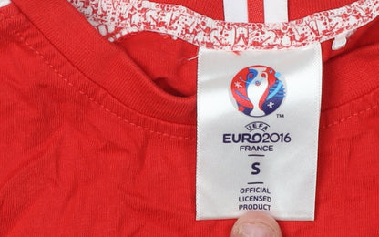 UEFA Euro 2016 Men's Red T-Shirt - Size S, England Patriotic Style
