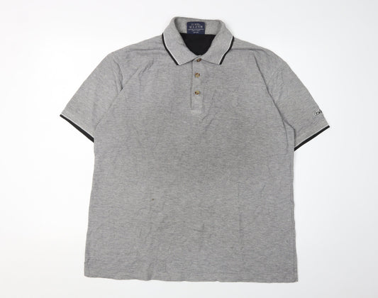 Lee Cooper Men's Grey M Polo Shirt, Casual Style