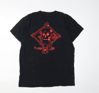 Mens UK Size M Gildan Black  T-Shirt