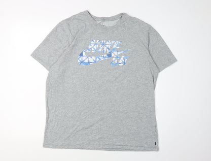Nike Men's XL Grey Athletic T-Shirt with Logo