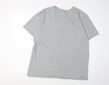 Nike Men's XL Grey Athletic T-Shirt with Logo