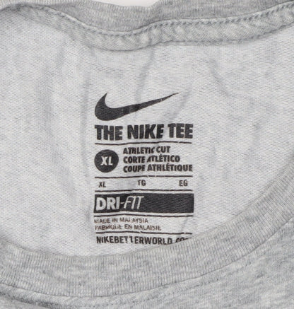 Nike Men's XL Grey Athletic T-Shirt with Logo